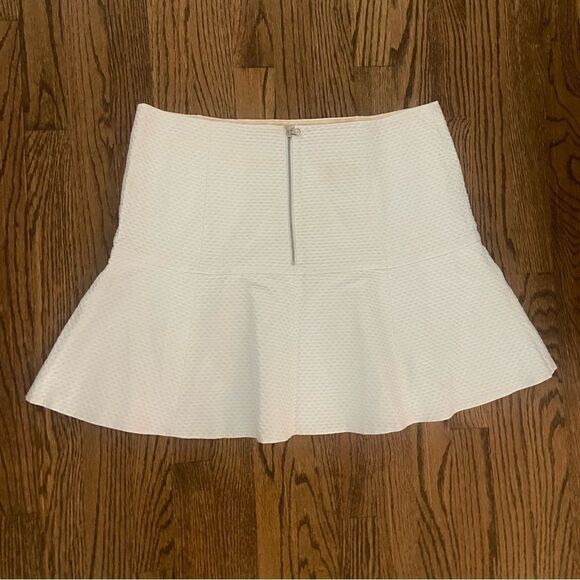 Ted Baker 4 NWOT white cotton pique mini skirt - Picture 2 of 4